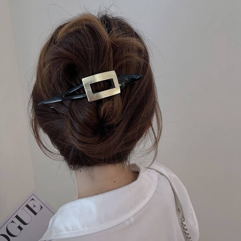 Hair Clip, Black Hair Clip, Gold Hair Clip, Thick Hair