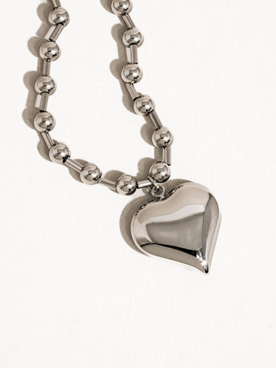 Paris Large Heart Chain Necklace