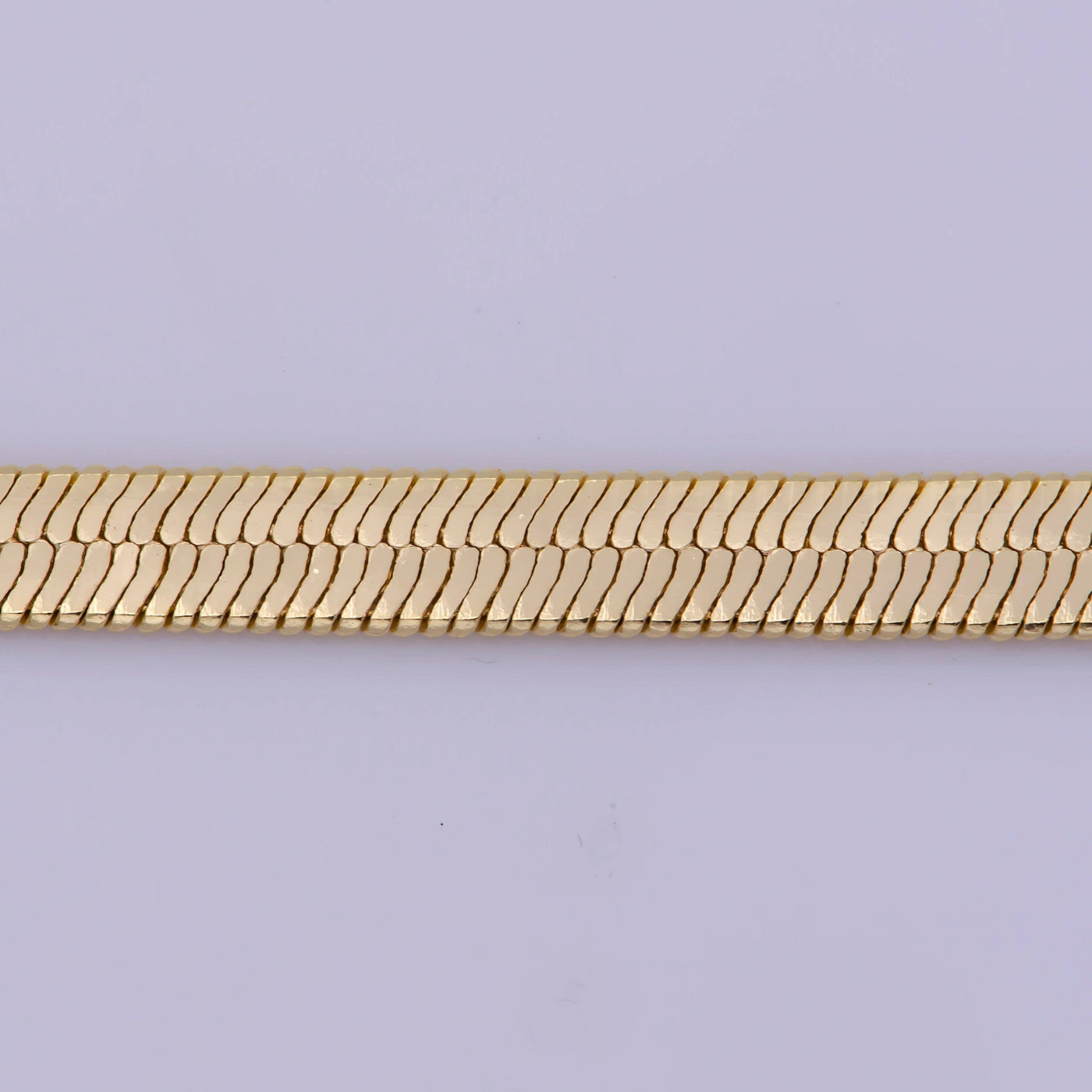 Flat Snake Herringbone 16 Inch Necklace