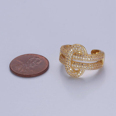 Double Band Knot Ring