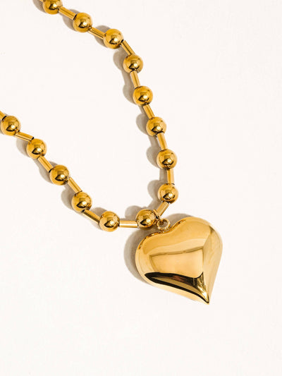 Paris Large Heart Chain Necklace