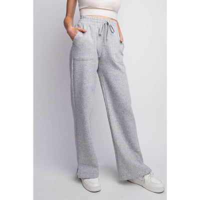 FLEECE FRENCH TERRY STRAIGHT LEG PANTS