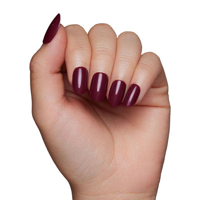 Berry Maroon Press-On Nails | Short Round