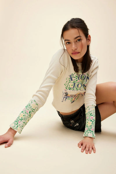 Elton John Floral Pointelle Long Sleeve | Daydreamer