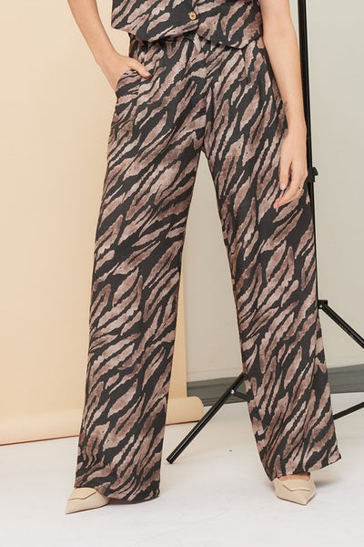 Animal Print Vest and Pants Set