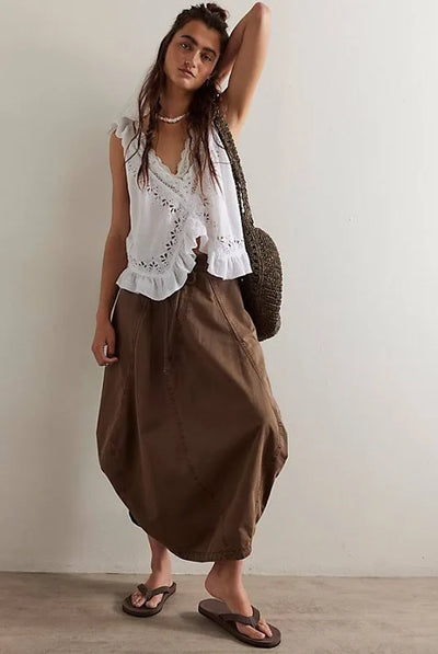 Willow Poplin Midi Skirt | Free People