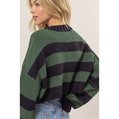 Charlie Striped Crop Sweater