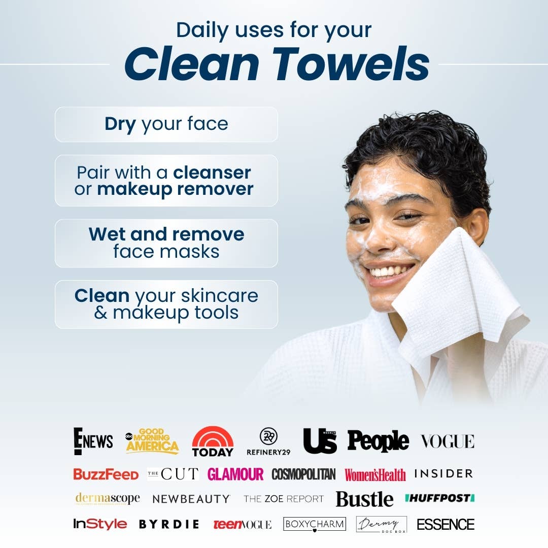 Clean Towels Original  XL Travel  by Clean Skin Club