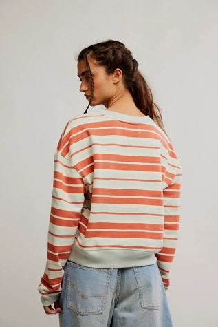 Classic Striped Shrunken Sweatshirt