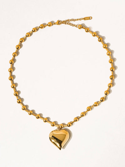 Paris Large Heart Chain Necklace