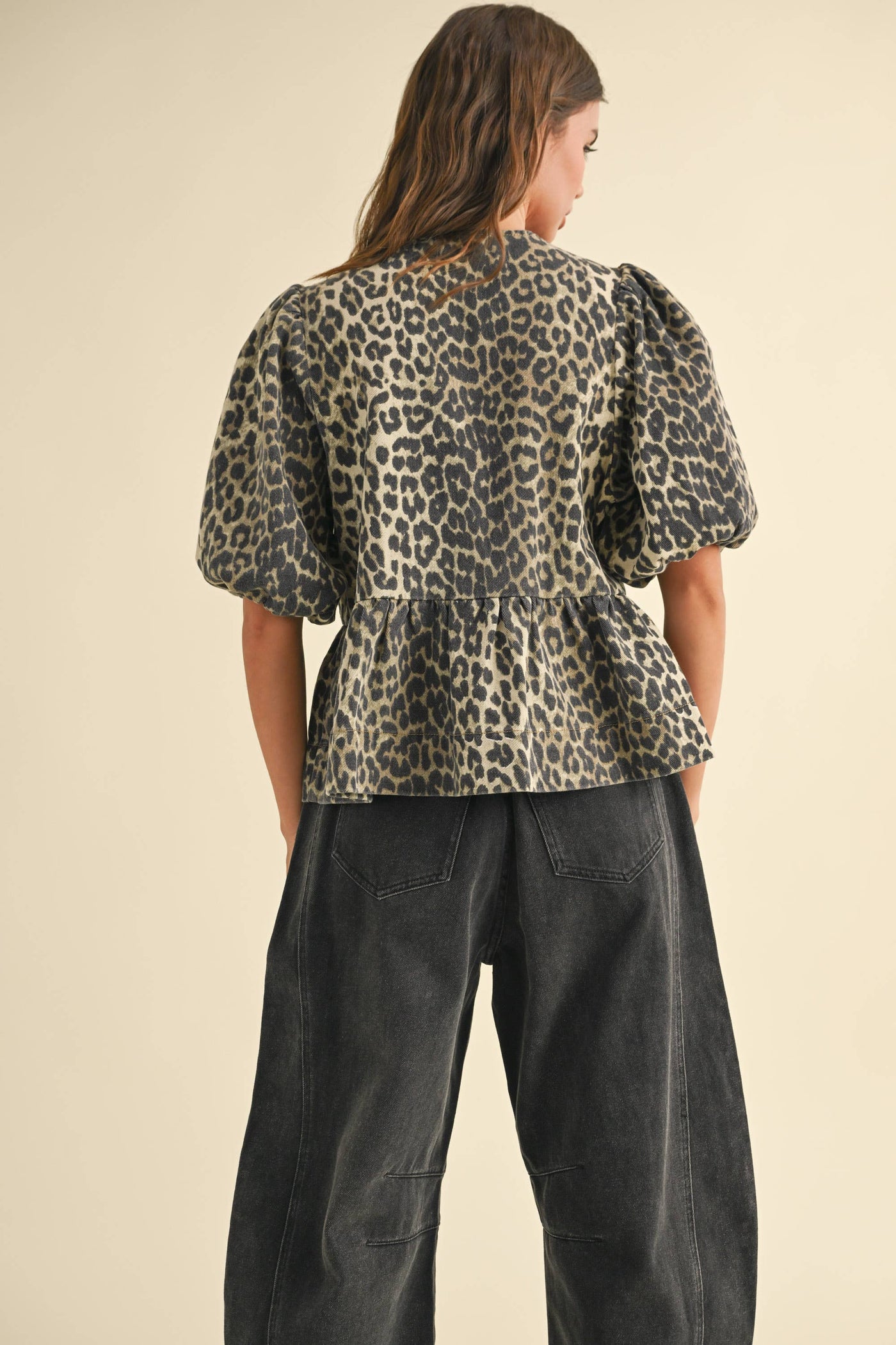 Leopard Print Tie Top