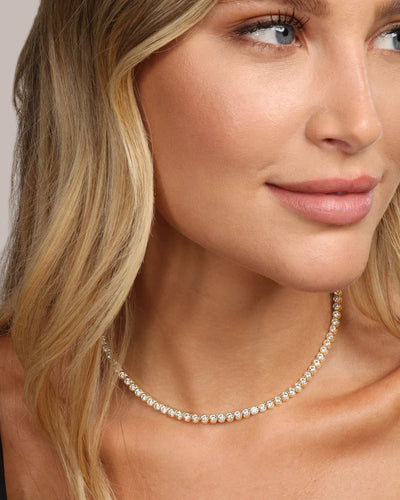 Baroness Tennis Necklace 15" | Melinda Maria