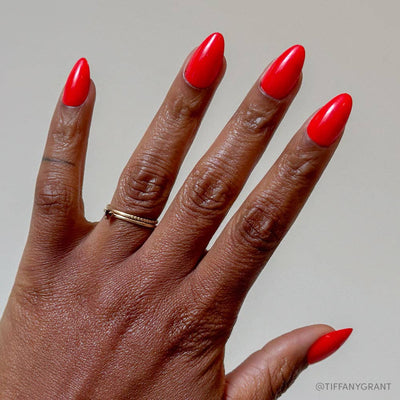 Fiery Red Press-On Nails | Short Almond Length