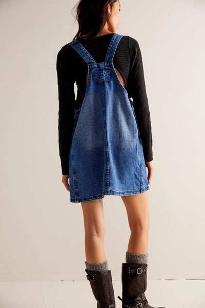 Overall Smock Mini Dress