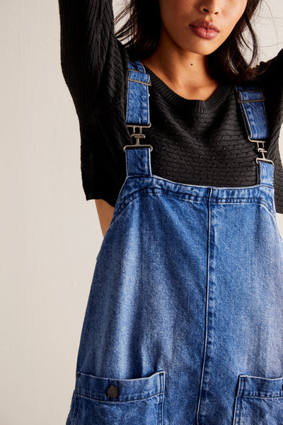 Overall Smock Mini Dress