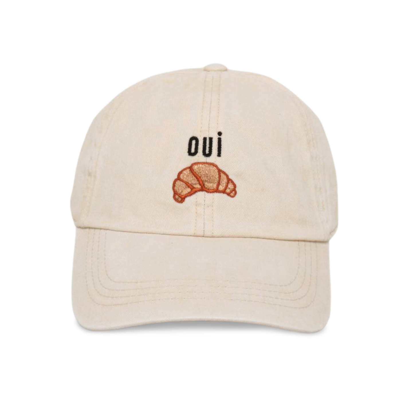 Oui Croissant Baseball Cap